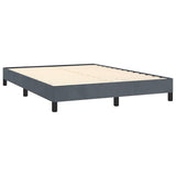 Bed Frame without Mattress Dark Grey 152x203 cm Queen Velvet - Side View