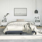 Bed Frame without Mattress Dark Grey 152x203 cm Queen Velvet