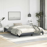 Bed Frame without Mattress Dark Grey 152x203 cm Queen Velvet - 45-Degree Angle