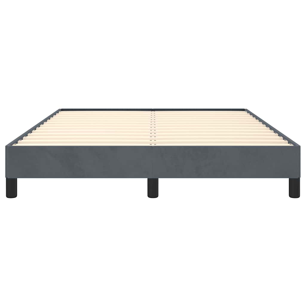 Bed Frame without Mattress Dark Grey 152x203 cm Queen Velvet