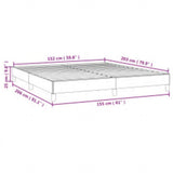 Bed Frame without Mattress Dark Grey 152x203 cm Queen Velvet