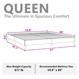 Bed Frame without Mattress Dark Grey 152x203 cm Queen Velvet