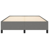 Bed Frame without Mattress Dark Grey 137x187 cm Double Fabric