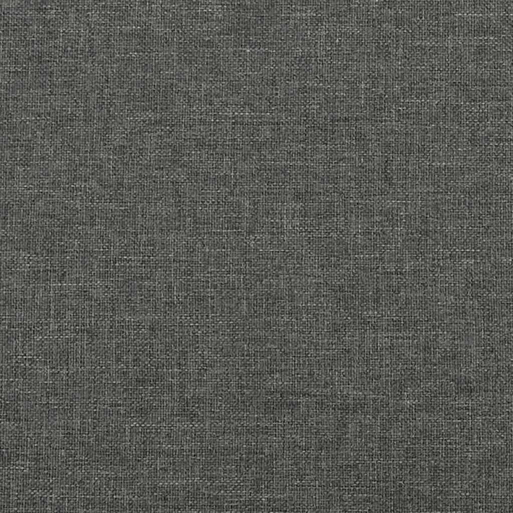 Bed Frame without Mattress Dark Grey 137x187 cm Double Fabric