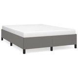 Bed Frame without Mattress Dark Grey 152x203 cm Queen Fabric - Front View