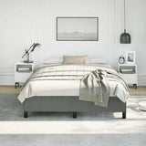 Bed Frame without Mattress Dark Grey 152x203 cm Queen Fabric - Side View