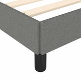 Bed Frame without Mattress Dark Grey 152x203 cm Queen Fabric - Close-Up Angle
