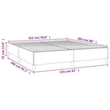 Bed Frame without Mattress Dark Grey 152x203 cm Queen Fabric - Extra Image