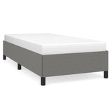 Bed Frame without Mattress Dark Grey King Single Fabric - Front View