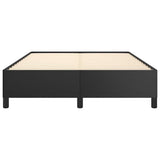Bed Frame without Mattress Black 137x187 cm Double Faux Leather - Rear View