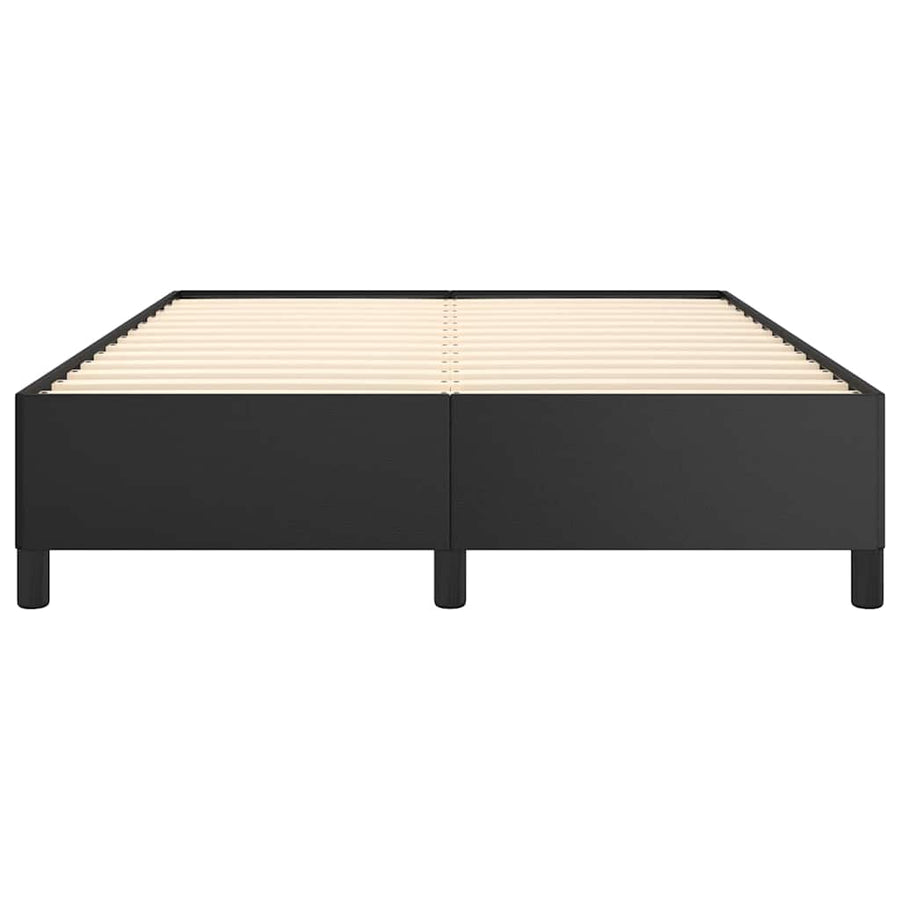 Bed Frame without Mattress Black 137x187 cm Double Faux Leather