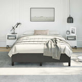 Bed Frame without Mattress Black 152x203 cm Queen Faux Leather - Side View