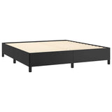 Bed Frame without Mattress Black 152x203 cm Queen Faux Leather - 45-Degree Angle