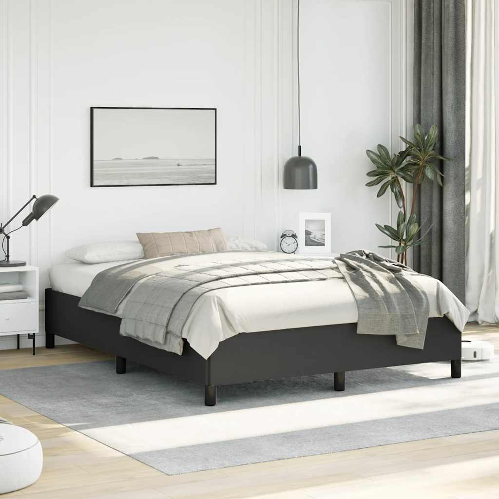 Bed Frame without Mattress Black 152x203 cm Queen Faux Leather