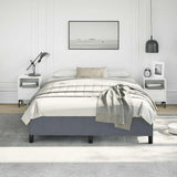 Bed Frame without Mattress Dark Grey 137x187 cm Double Velvet - Side View