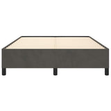 Bed Frame without Mattress Dark Grey 137x187 cm Double Velvet