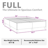 Bed Frame without Mattress Dark Grey 137x187 cm Double Velvet