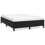 Bed Frame without Mattress Black 137x187 cm Double Velvet - Front View