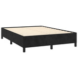 Bed Frame without Mattress Black 137x187 cm Double Velvet - Top-Down View