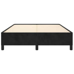 Bed Frame without Mattress Black 137x187 cm Double Velvet