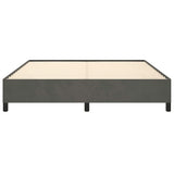 Bed Frame without Mattress Dark Grey 152x203 cm Queen Velvet