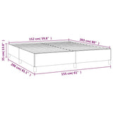 Bed Frame without Mattress Dark Grey 152x203 cm Queen Velvet