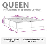 Bed Frame without Mattress Dark Grey 152x203 cm Queen Velvet