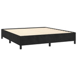 Bed Frame without Mattress Black 152x203 cm Queen Velvet - Top-Down View