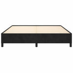 Bed Frame without Mattress Black 152x203 cm Queen Velvet
