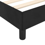 Bed Frame without Mattress Black 152x203 cm Queen Velvet - Rear View