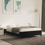 Bed Frame without Mattress Black 152x203 cm Queen Velvet