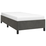 Bed Frame without Mattress Dark Grey King Single Velvet - Side View