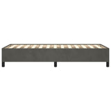 Bed Frame without Mattress Dark Grey King Single Velvet - Rear View