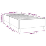 Bed Frame without Mattress Dark Grey King Single Velvet - Extra Image