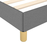 Bed Frame without Mattress Dark Grey Queen Fabric - Close-Up Angle