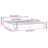 Bed Frame without Mattress Black Queen Fabric - Extra Image
