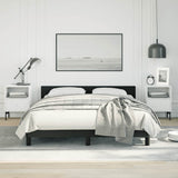 Bed Frame without Mattress Black Double Faux Leather