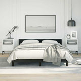 Bed Frame without Mattress Black Queen Faux Leather