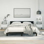 Bed Frame without Mattress Black Queen Faux Leather