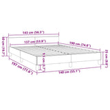 Bed Frame without Mattress Dark Grey Double Velvet - Extra Image