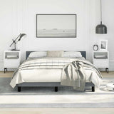 Bed Frame without Mattress Dark Grey Double Velvet