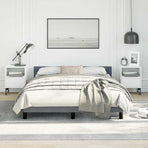 Bed Frame without Mattress Dark Grey Double Velvet