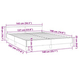 Bed Frame without Mattress Black Double Velvet