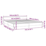 Bed Frame without Mattress Dark Grey Queen Velvet - Extra Image