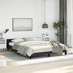 Bed Frame without Mattress Black Queen Velvet