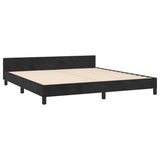 Bed Frame without Mattress Black Queen Velvet