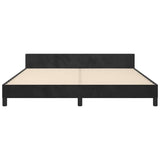 Bed Frame without Mattress Black Queen Velvet
