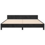 Bed Frame without Mattress Black Queen Velvet