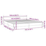 Bed Frame without Mattress Black Queen Velvet