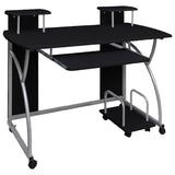 Computer Desk Black 110x52x88.5 cm Engineered Wood